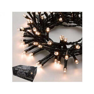 Stringa 400 LED Bianco Caldo 8 Metri Cavo verde con giochi di luce